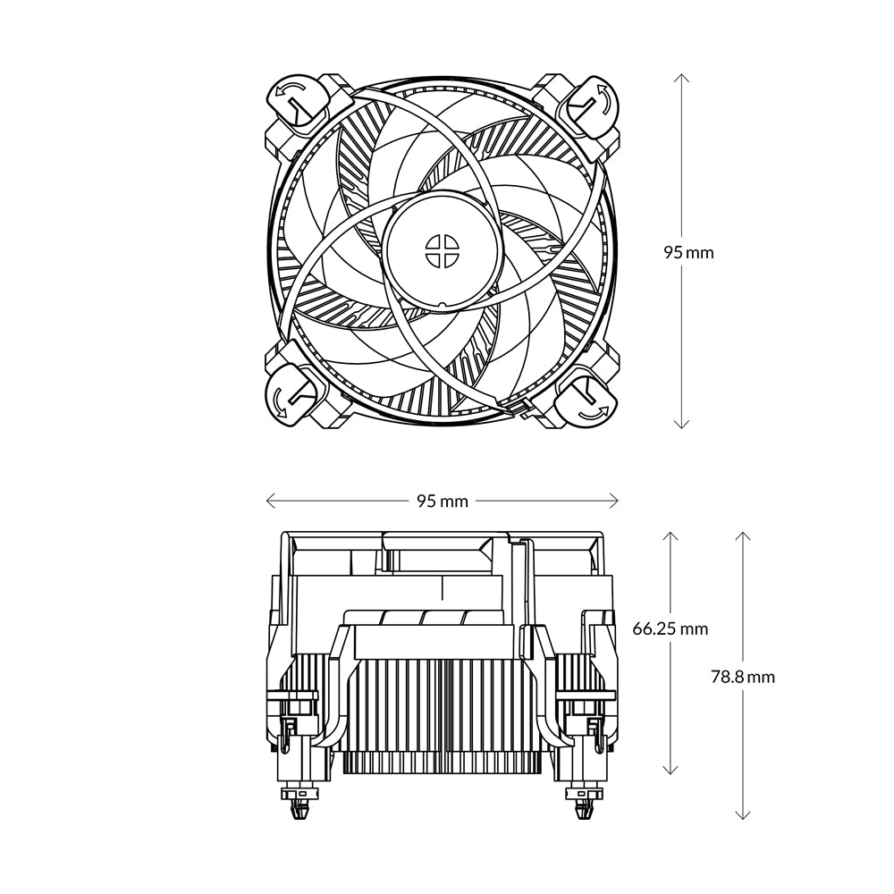 ARCTIC Alpine 17 – 95W CPU Cooler for Intel socket 1700