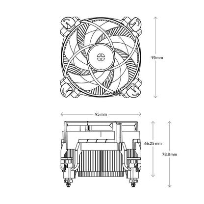 ARCTIC Alpine 17 – 95W CPU Cooler for Intel socket 1700