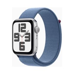 Apple Watch SE (2022) Gps 40mm Silver Aluminium Case με Sport Loop Winter Blue EU