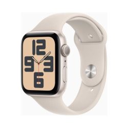 Apple Watch SE (2022) Gps 44mm Starlight Aluminium Case με Sport Band M/L Starlight GR