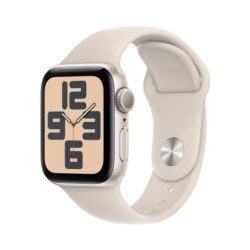 Apple Watch SE (2022) Gps 40mm Starlight Aluminium Case με Sport Band M/L Starlight GR