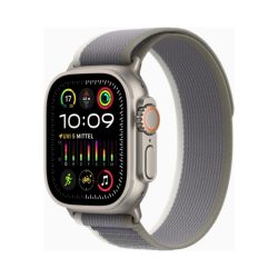 Apple Watch Ultra 2 (Series 9 2023) Gps +Cellular 49mm Titanium Case με Trail Loop M/L Green/Grey EU