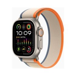 Apple Watch Ultra 2 (Series 9 2023) Gps +Cellular 49mm Titanium Case με Trail Loop S/M Orange/Beige GR