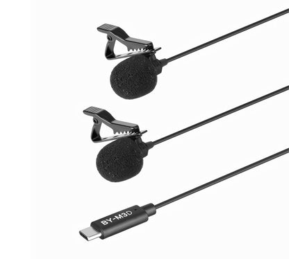 Boya BY-M3D Digital Dual Lavalier Microphone Type-C Black