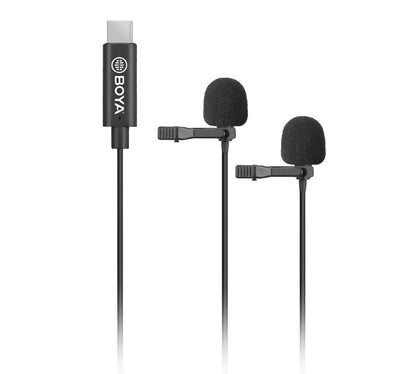 Boya BY-M3D Digital Dual Lavalier Microphone Type-C Black