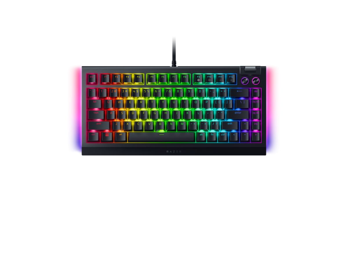 Razer BLACKWIDOW V4 75% - Mechanical RGB Gaming Keyboard - Hot-Swappable - Orange Tactile Switches