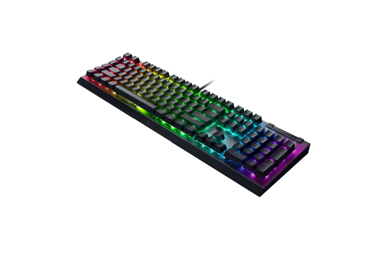 Razer BlackWidow V4 X - RGB Gaming Mechanical Keyboard - Macro Keys - Green Clicky Switches