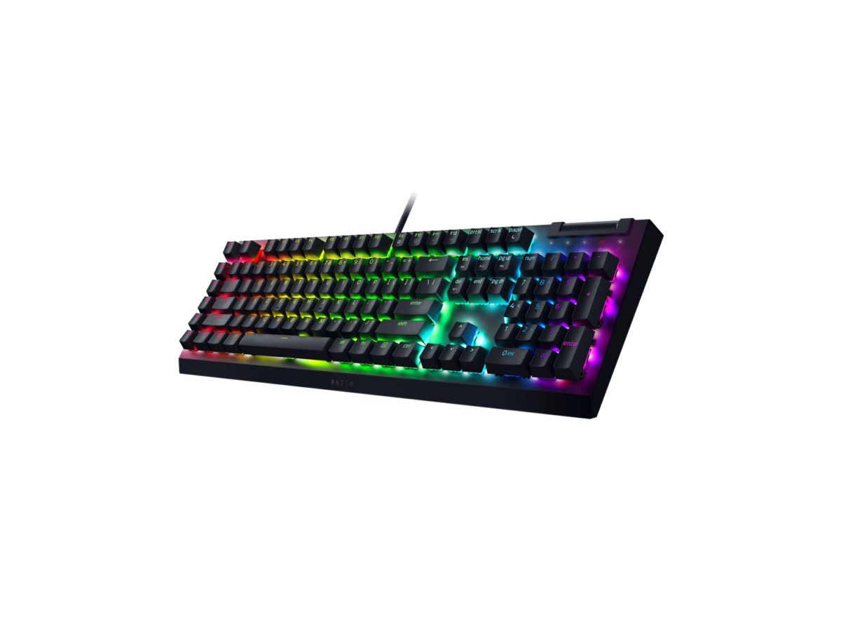 Razer BlackWidow V4 X - RGB Gaming Mechanical Keyboard - Macro Keys - Green Clicky Switches