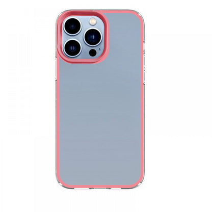 Θήκη back cover με χρωματιστό περίγραμμα για iPhone 12 Pro Κοραλί