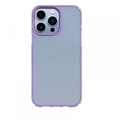 Θήκη back cover με χρωματιστό περίγραμμα για iPhone 13 Pro Μώβ