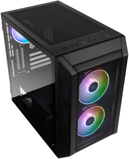 Kolink Citadel Mesh ARGB Micro-ATX Tower Tempered Glass PC Case (3 PWM fans)