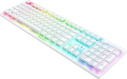 Razer DEATHSTALKER V2 PRO White – Wireless – Low Profile  – Clicky Optical Switches - RGB