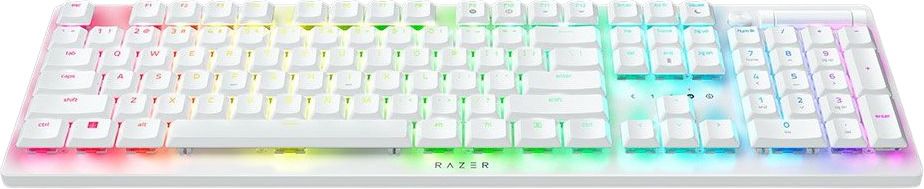 Razer DEATHSTALKER V2 PRO White – Wireless – Low Profile  – Clicky Optical Switches - RGB