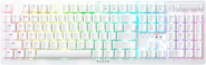 Razer DEATHSTALKER V2 PRO White – Wireless – Low Profile  – Clicky Optical Switches - RGB