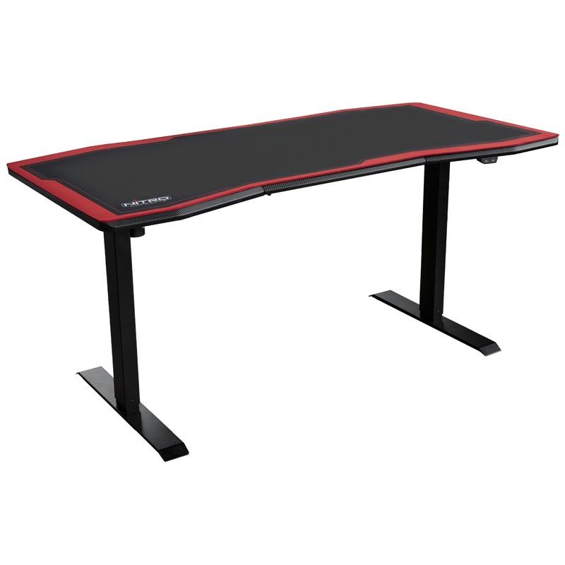 Nitro Concepts Gaming Desk D16E Carbon Red 1600x800 - electrically adjustable height