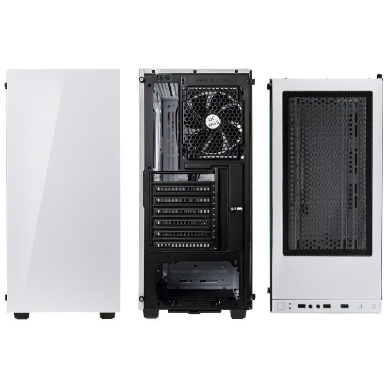 Kolink Stronghold Midi-Tower, Tempered Glass PC Case - white