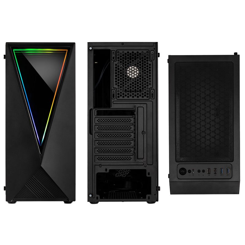 Kolink VOID RGB Midi-Tower - black - Tempered Glass Window