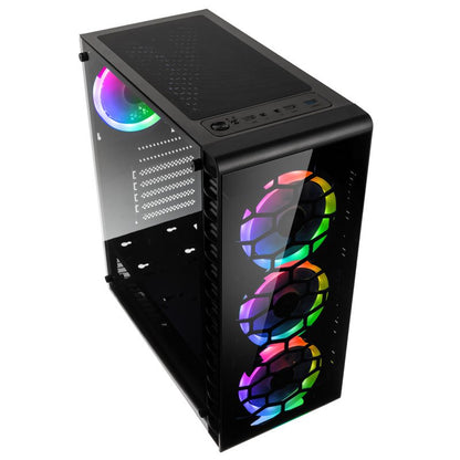 Kolink Observatory Lite RGB Midi-Tower - Tempered Glass - Black