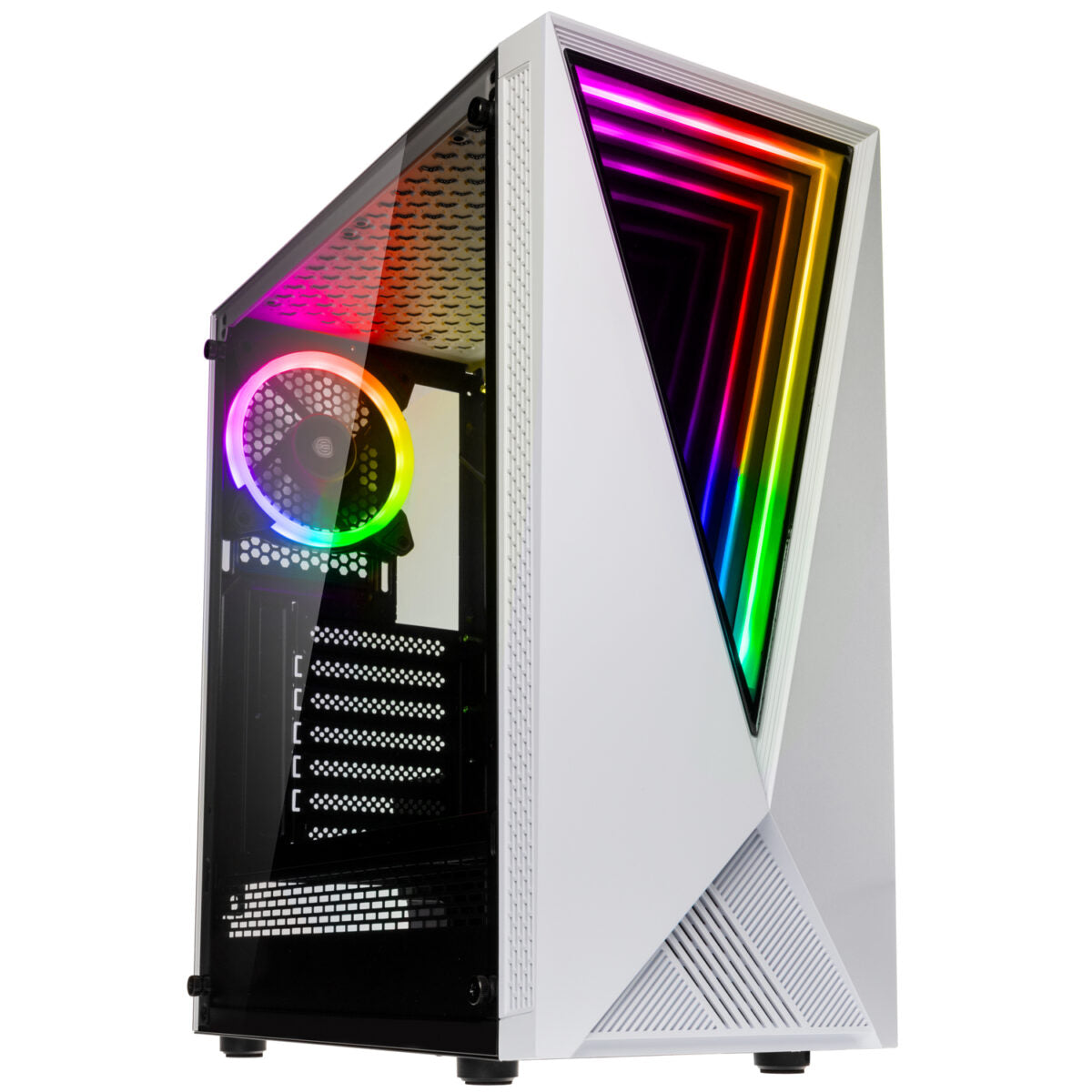 Kolink VOID RGB Midi-Tower - White - Tempered Glass Window