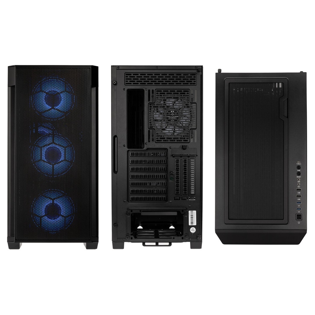 Kolink Observatory Z Mesh - ARGB Midi-Tower Black - 4 ARGB PMW Fans