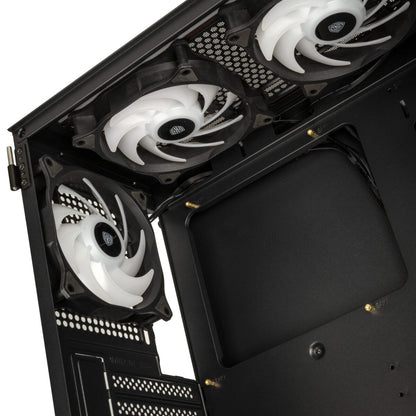 Kolink Observatory HF Glass ARGB Midi Tower Case - Black (with 6 ARGB fans - 3x140mm & 3x120mm)