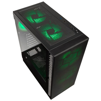 Kolink Observatory HF Mesh ARGB Midi Tower Case - Black (with 6 ARGB fans - 3x140mm & 3x120mm)