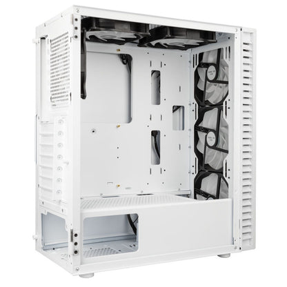 Kolink Observatory HF Glass ARGB Midi Tower Case - White (with 6 ARGB fans - 3x140mm & 3x120mm )