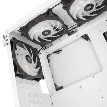 Kolink Observatory HF Glass ARGB Midi Tower Case - White (with 6 ARGB fans - 3x140mm & 3x120mm )