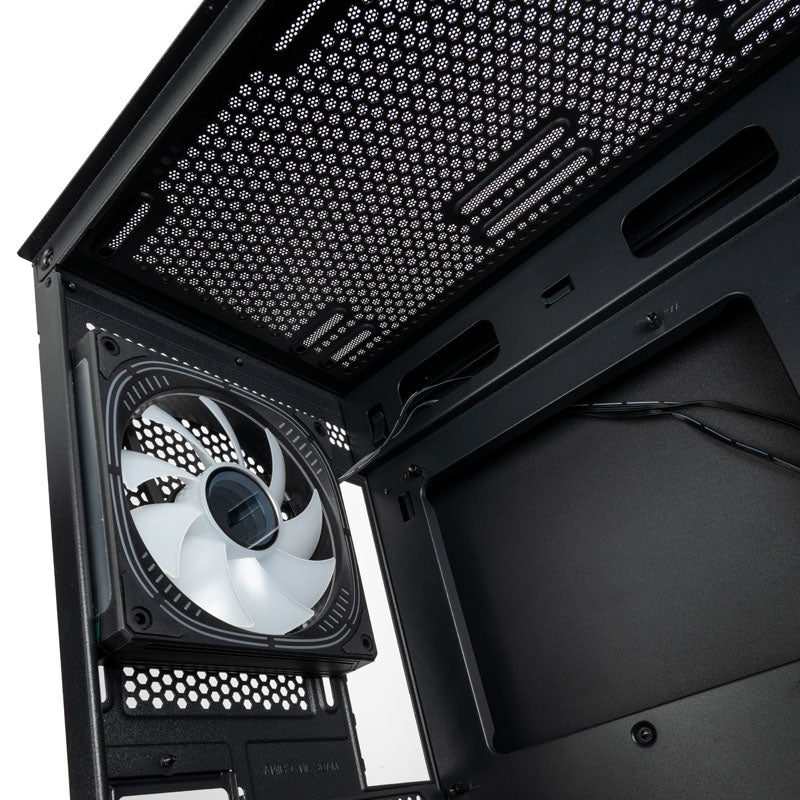 Kolink Unity Peak ARGB Midi Tower Showcase - Black ATX 400mm clearance with 4 ARGB Fans