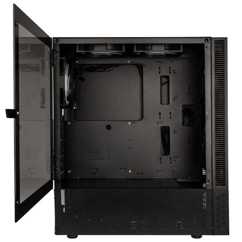 Kolink Observatory MX Glass ARGB Midi Tower Case - Black (with 5 ARGB fans - 2x140mm & 3x120mm)