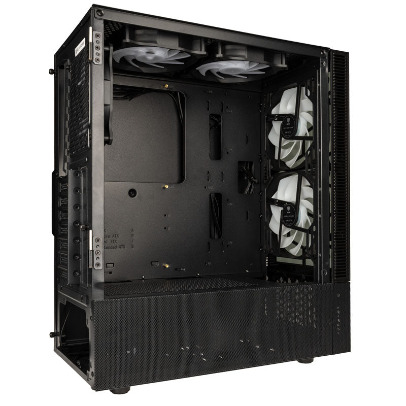 Kolink Observatory MX Glass ARGB Midi Tower Case - Black (with 5 ARGB fans - 2x140mm & 3x120mm)