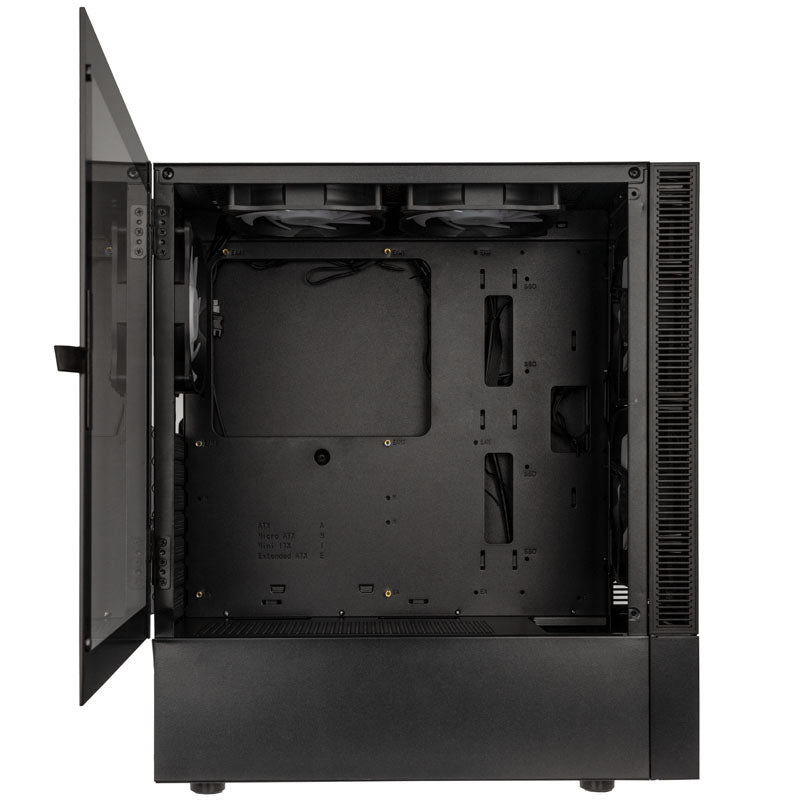 Kolink Observatory MX Mesh ARGB Midi Tower Case - Black (with 5 ARGB fans - 2x140mm & 3x120mm)