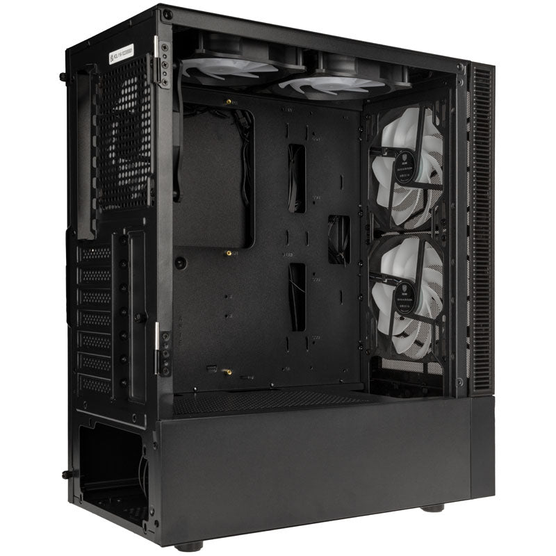 Kolink Observatory MX Mesh ARGB Midi Tower Case - Black (with 5 ARGB fans - 2x140mm & 3x120mm)