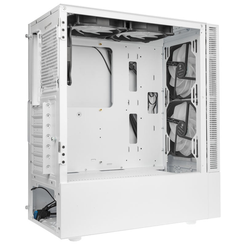 Kolink Observatory MX Mesh ARGB Midi Tower Case - White (with 5 ARGB fans - 2x140mm & 3x120mm)