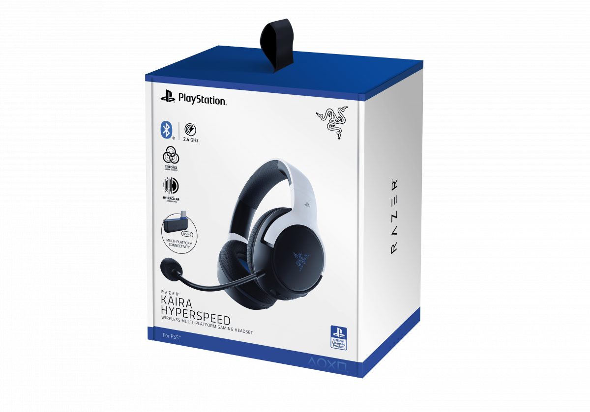 Razer KAIRA HYPERSPEED - Wireless Gaming Headset - Playstation Licensed – WHITE – PS5 / PC / MOBILE