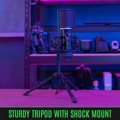 Streamplify MIC RGB microphone, USB-A, Black - incl. Tripod