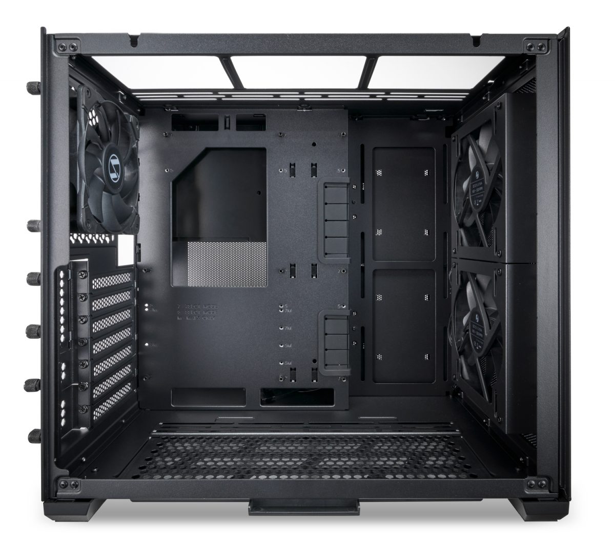 Lian Li O11 AIR MINI Black PC Case ATX / M-ATX with 3 standard Fans (front 120mmx2, rear 120mmx1) Me