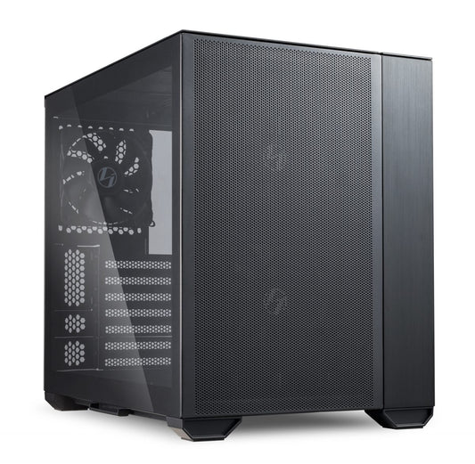 Lian Li O11 AIR MINI Black PC Case ATX / M-ATX with 3 standard Fans (front 120mmx2, rear 120mmx1) Me