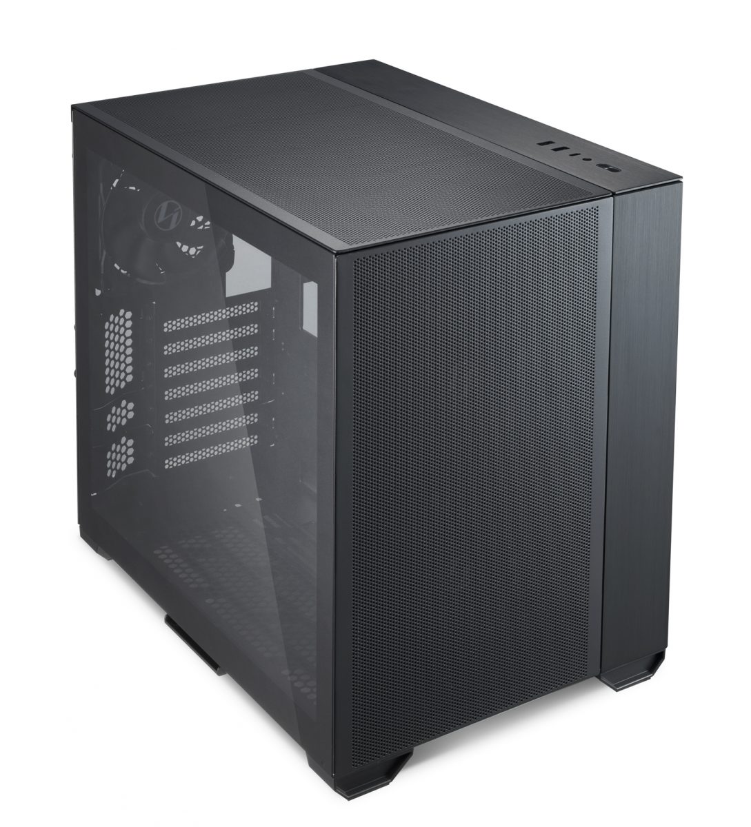 Lian Li O11 AIR MINI Black PC Case ATX / M-ATX with 3 standard Fans (front 120mmx2, rear 120mmx1) Me