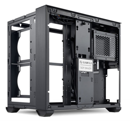 Lian Li O11 AIR MINI Black PC Case ATX / M-ATX with 3 standard Fans (front 120mmx2, rear 120mmx1) Me