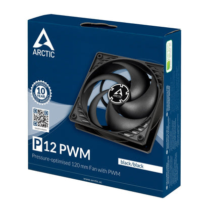 Arctic P12 PWM (black/black) - 120 mm PWM Case Fan