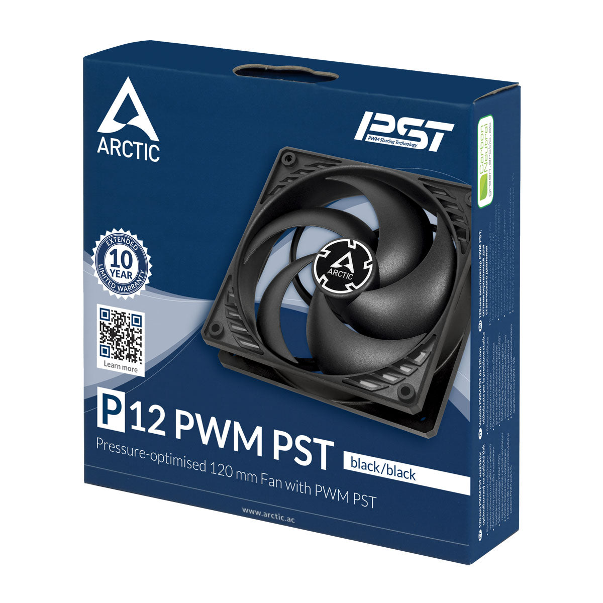 Arctic P12 PWM PST (black/black) - 120 mm PWM PST Case Fan