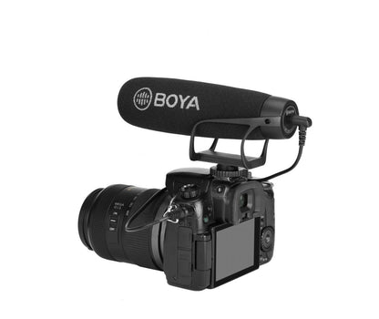 BOYA BY-BM2021 Compact Shotgun Mic Super Cardioid Video Shotgun Microphone for Cameras 3.5mm