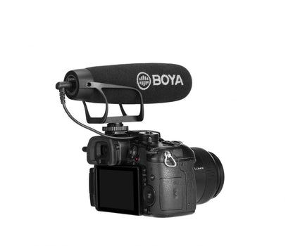 BOYA BY-BM2021 Compact Shotgun Mic Super Cardioid Video Shotgun Microphone for Cameras 3.5mm