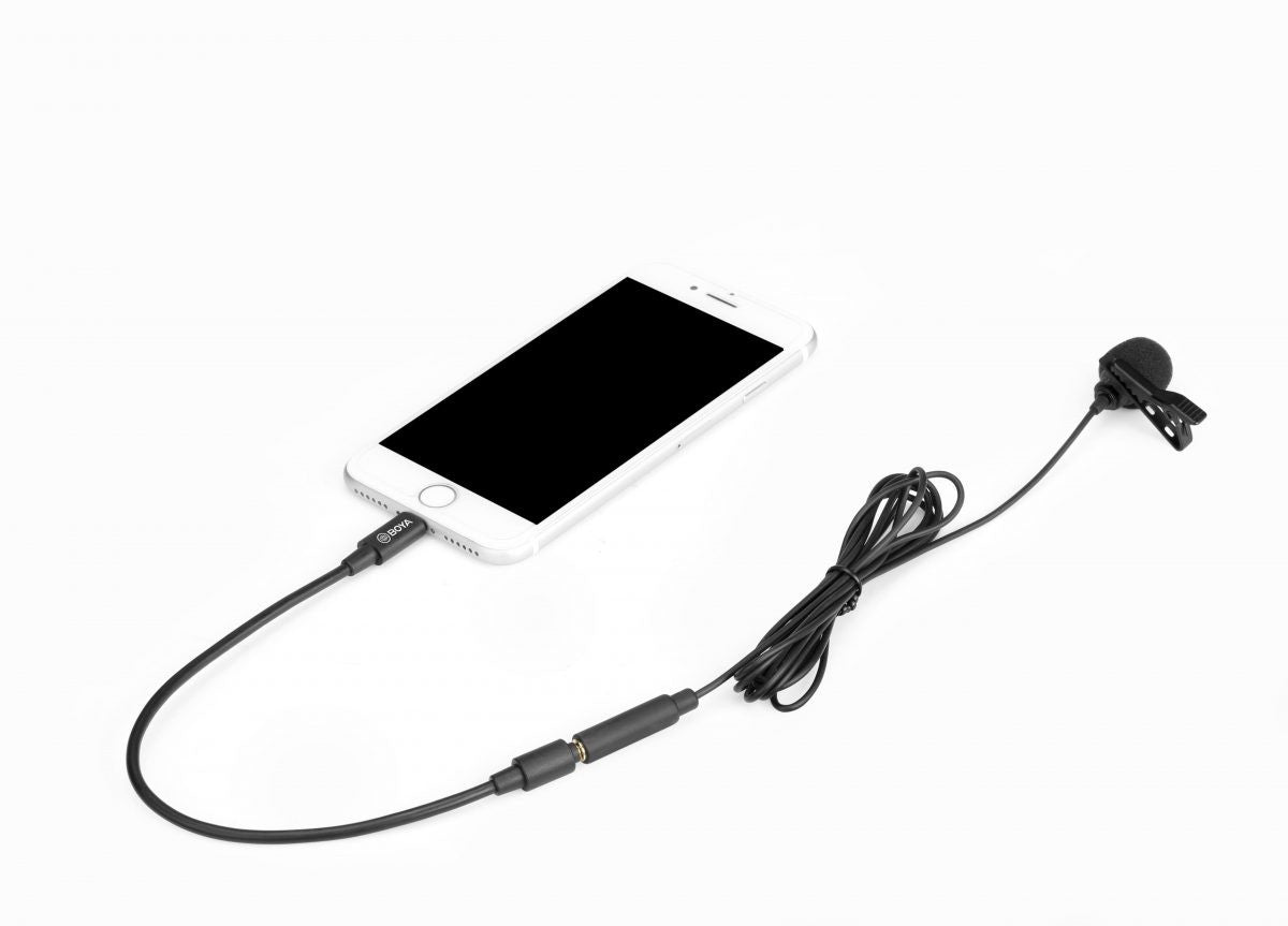 BOYA BY-M2 wired mic Lavalier mic for iPhone