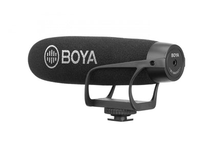 BOYA BY-BM2021 Compact Shotgun Mic Super Cardioid Video Shotgun Microphone for Cameras 3.5mm