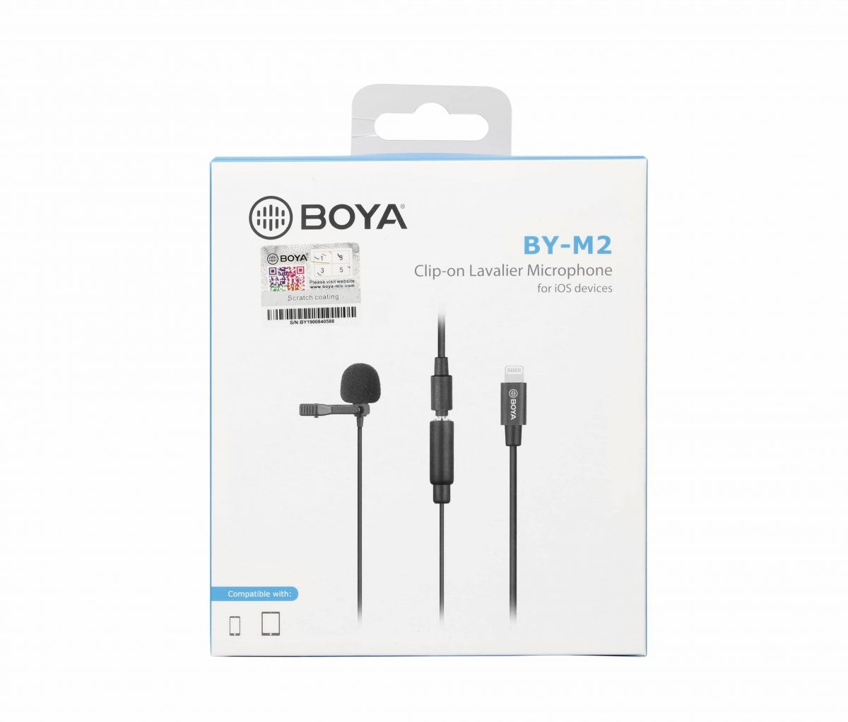 BOYA BY-M2 wired mic Lavalier mic for iPhone