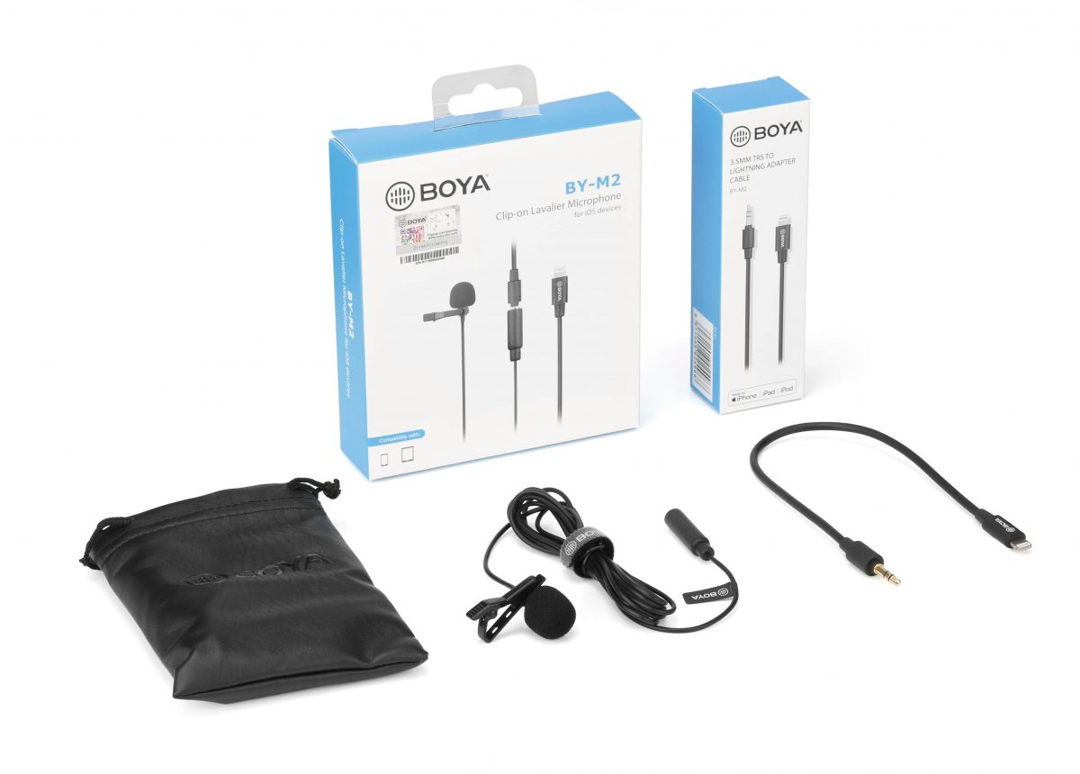 BOYA BY-M2 wired mic Lavalier mic for iPhone