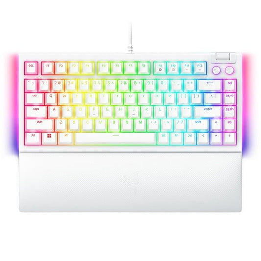 Razer BLACKWIDOW V4 75% WHITE - Mechanical RGB Gaming Keyboard - Hot-Swappable - Orange Tactile Swit