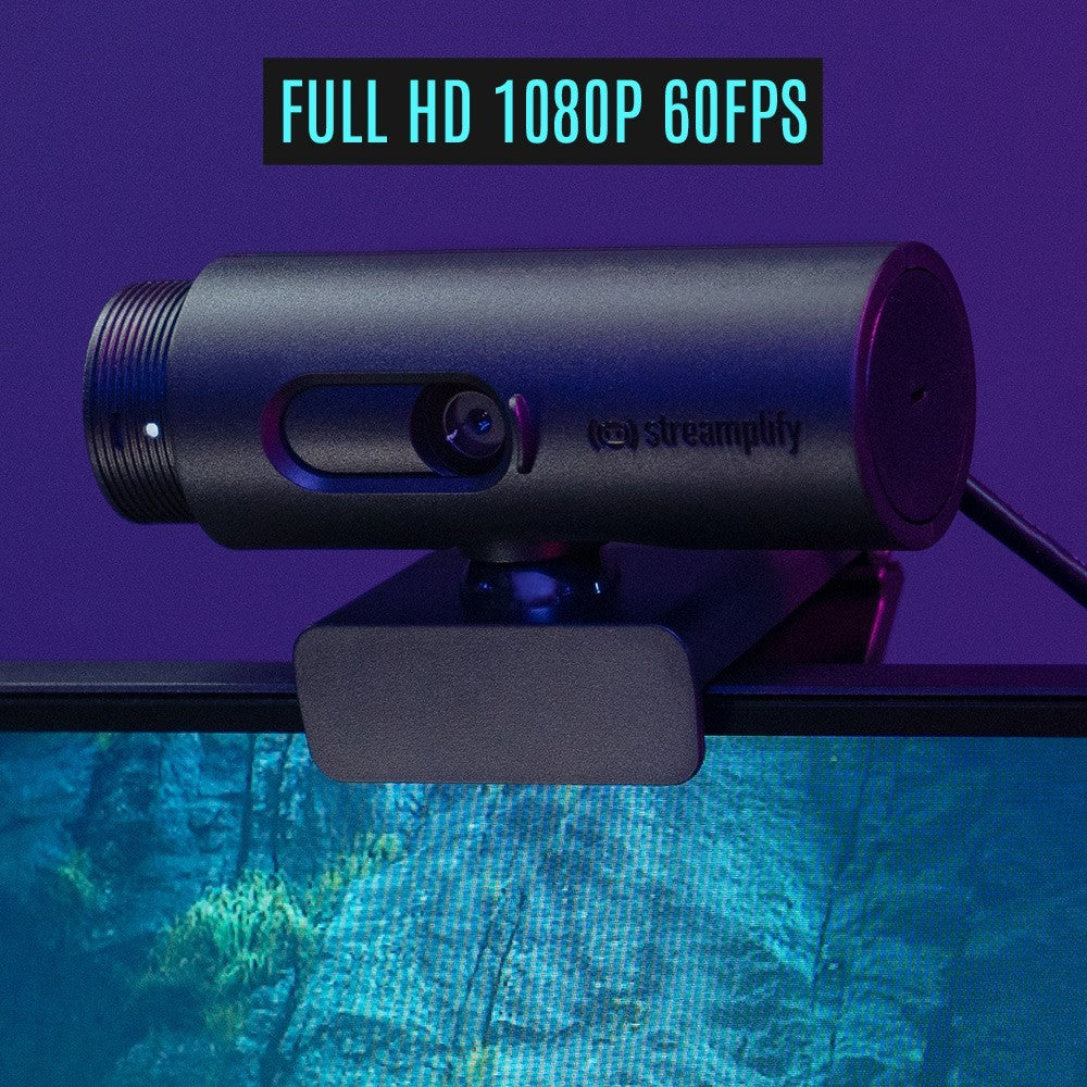 Streamplify CAM Streaming Webcam, Full HD, 60Hz - 1080p Black